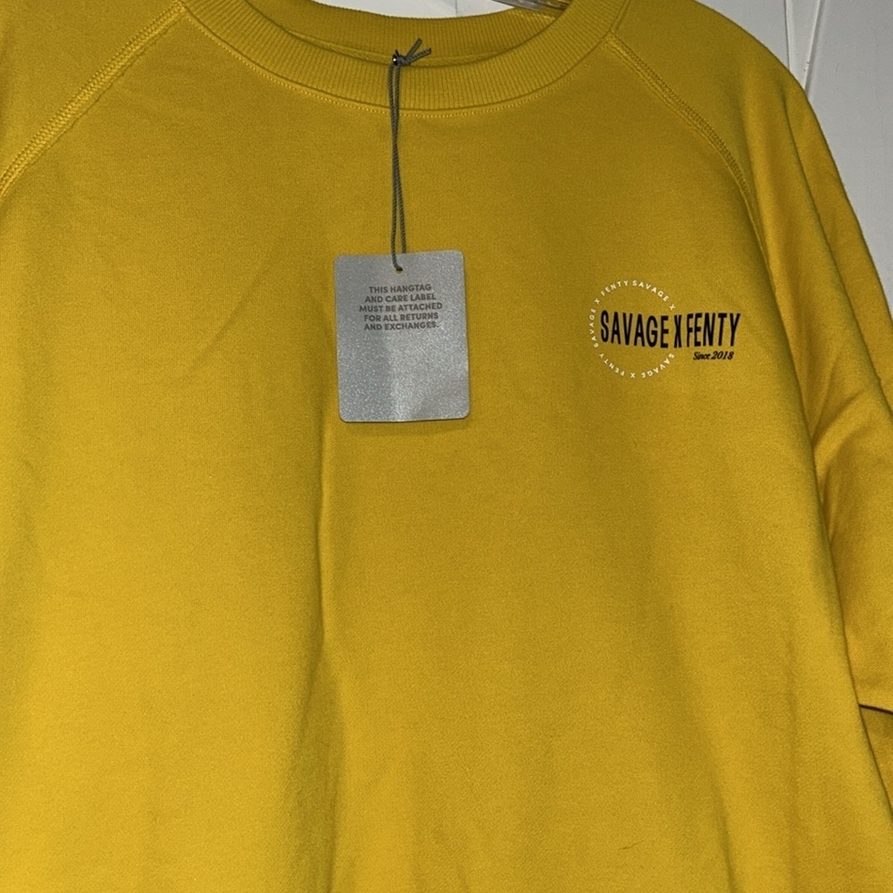 Savage x Fenty Essential Terry Scope Logo Raglan Sweatshirt - Picture 8 of 10